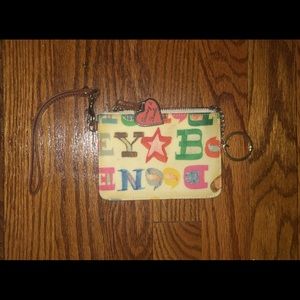 NOWT Dooney And Bourke Coated Canvas Wristlet